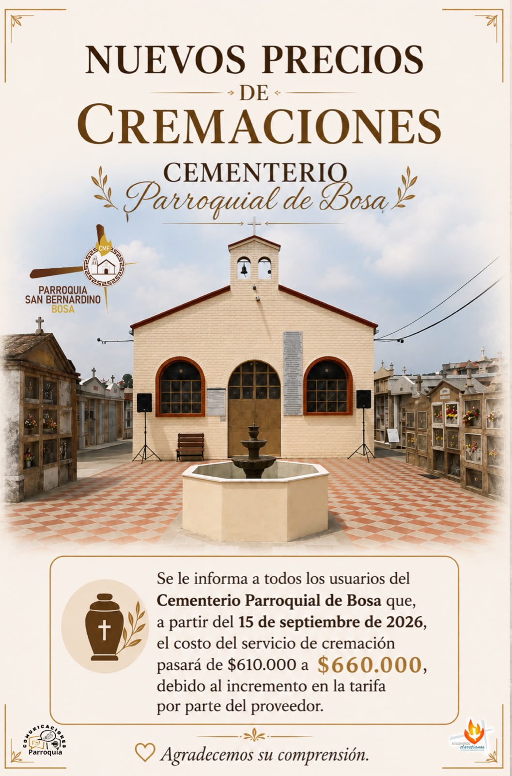 nuevos precios cremacion